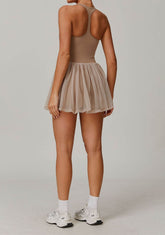 Puffy Tennis Dress with Short and Pocket