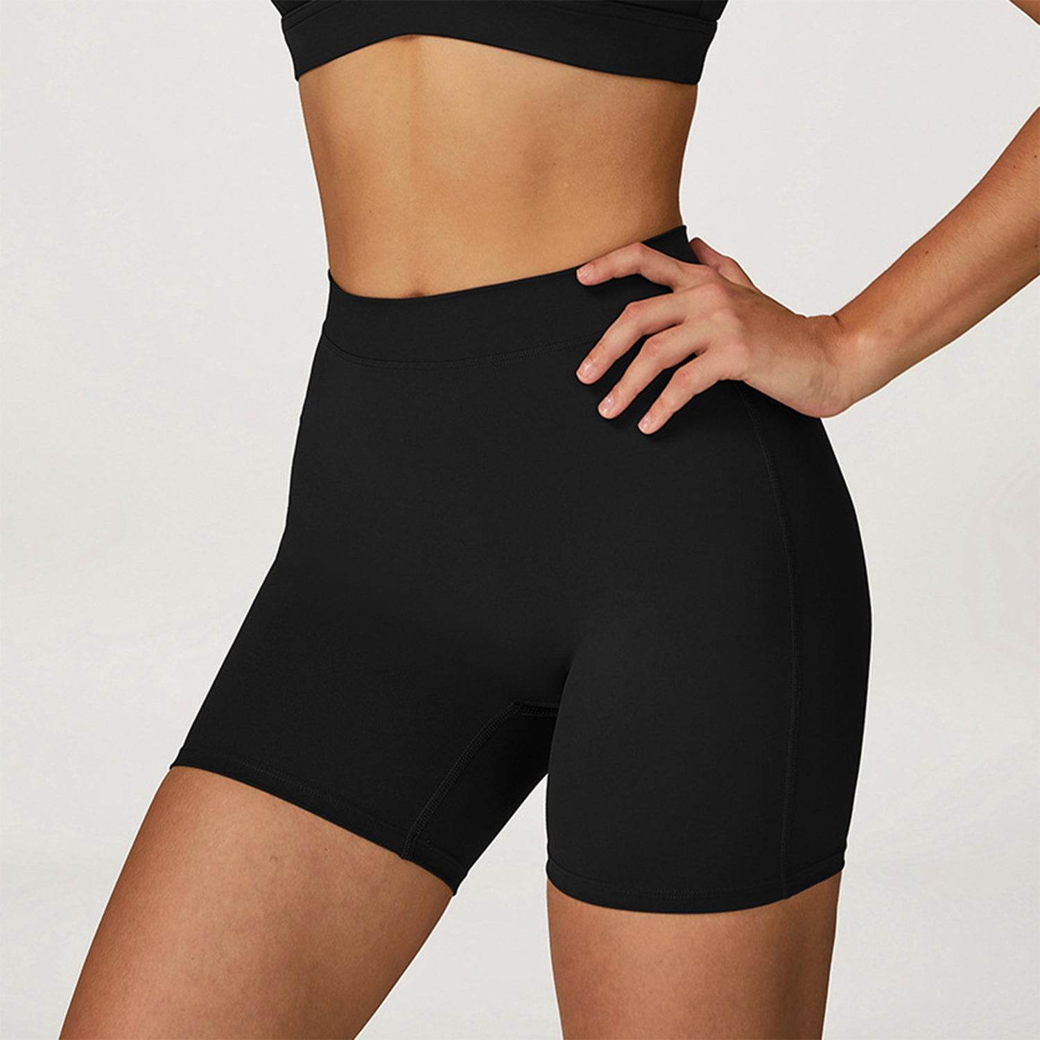 No Front Seam High Waist Yoga Shorts