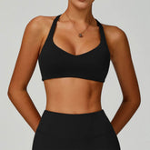 X Shaped Back Sports Bras with Removable Chest Pad