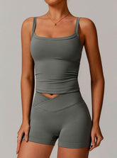 Square Neck Cami Top Sports Tank Top