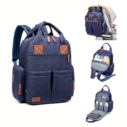 Large Capacity Blue Diaper Mommy Backpack