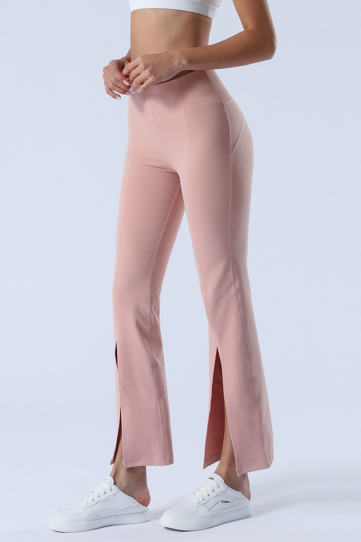 Split-Hem Flared Pants