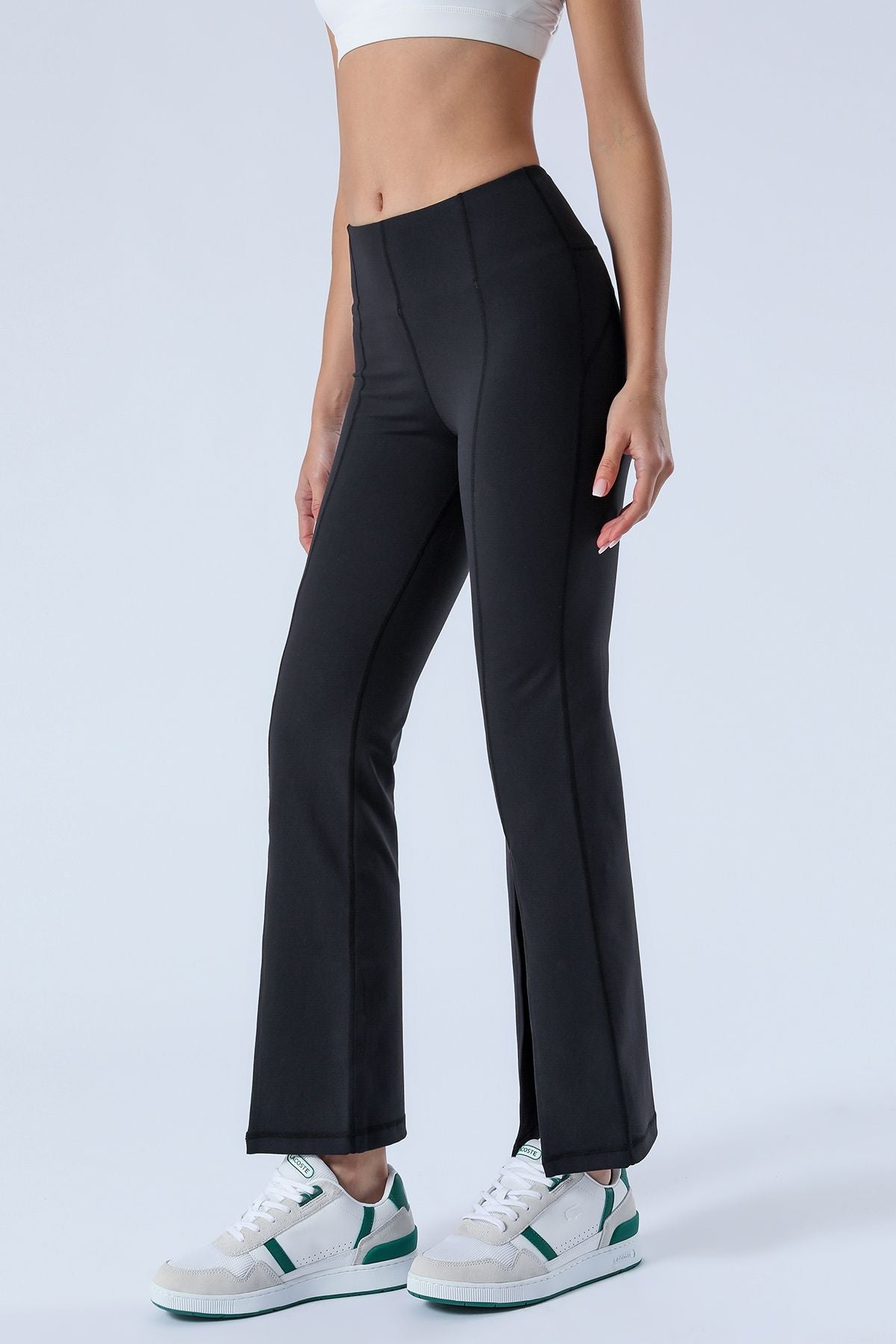 Split-Hem Flared Pants