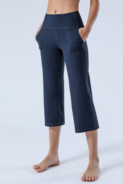 High-Rise Cropped Wide-Leg Pants