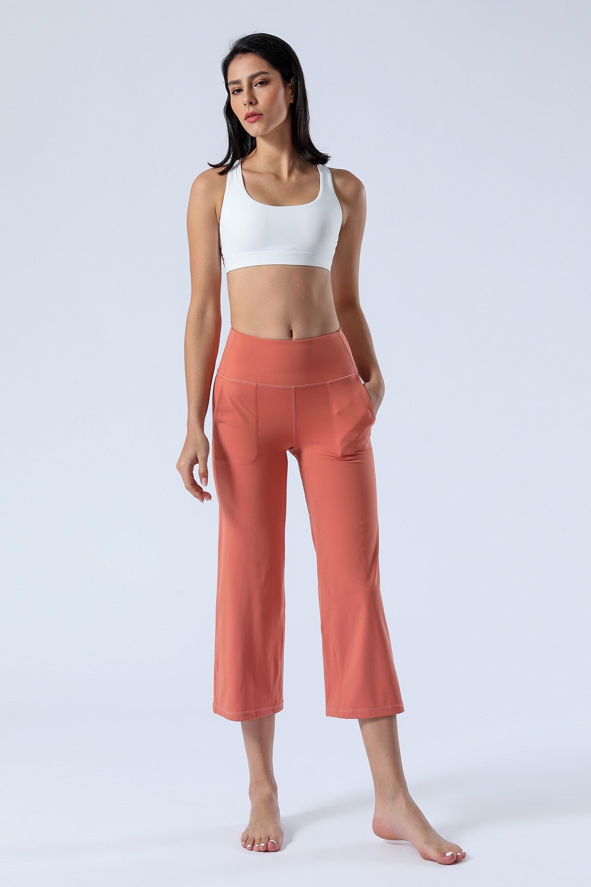 High-Rise Cropped Wide-Leg Pants