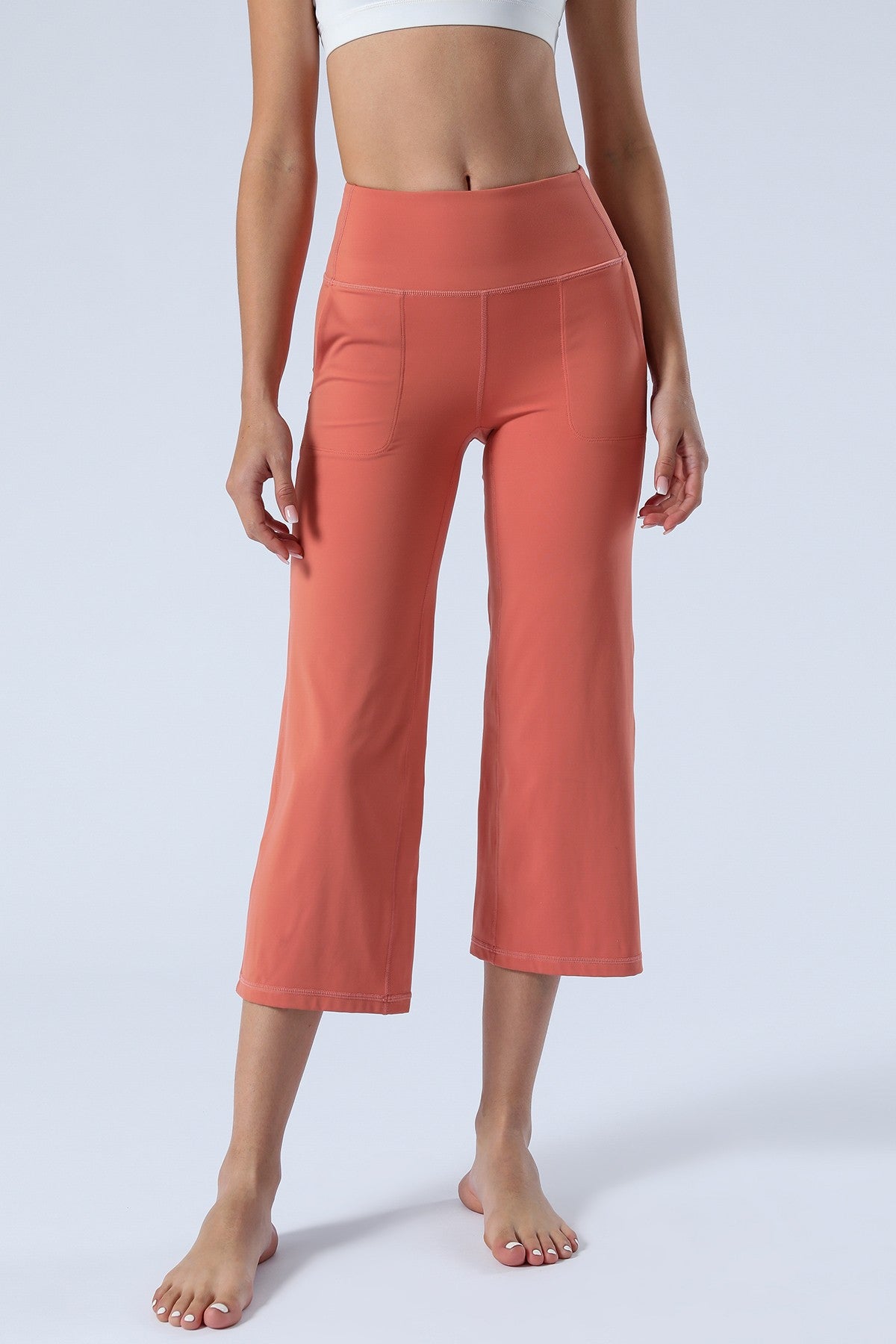 High-Rise Cropped Wide-Leg Pants