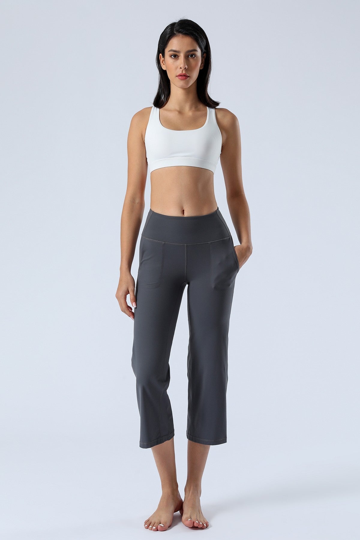 High-Rise Cropped Wide-Leg Pants