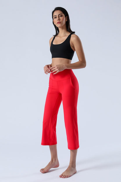 High-Rise Cropped Wide-Leg Pants