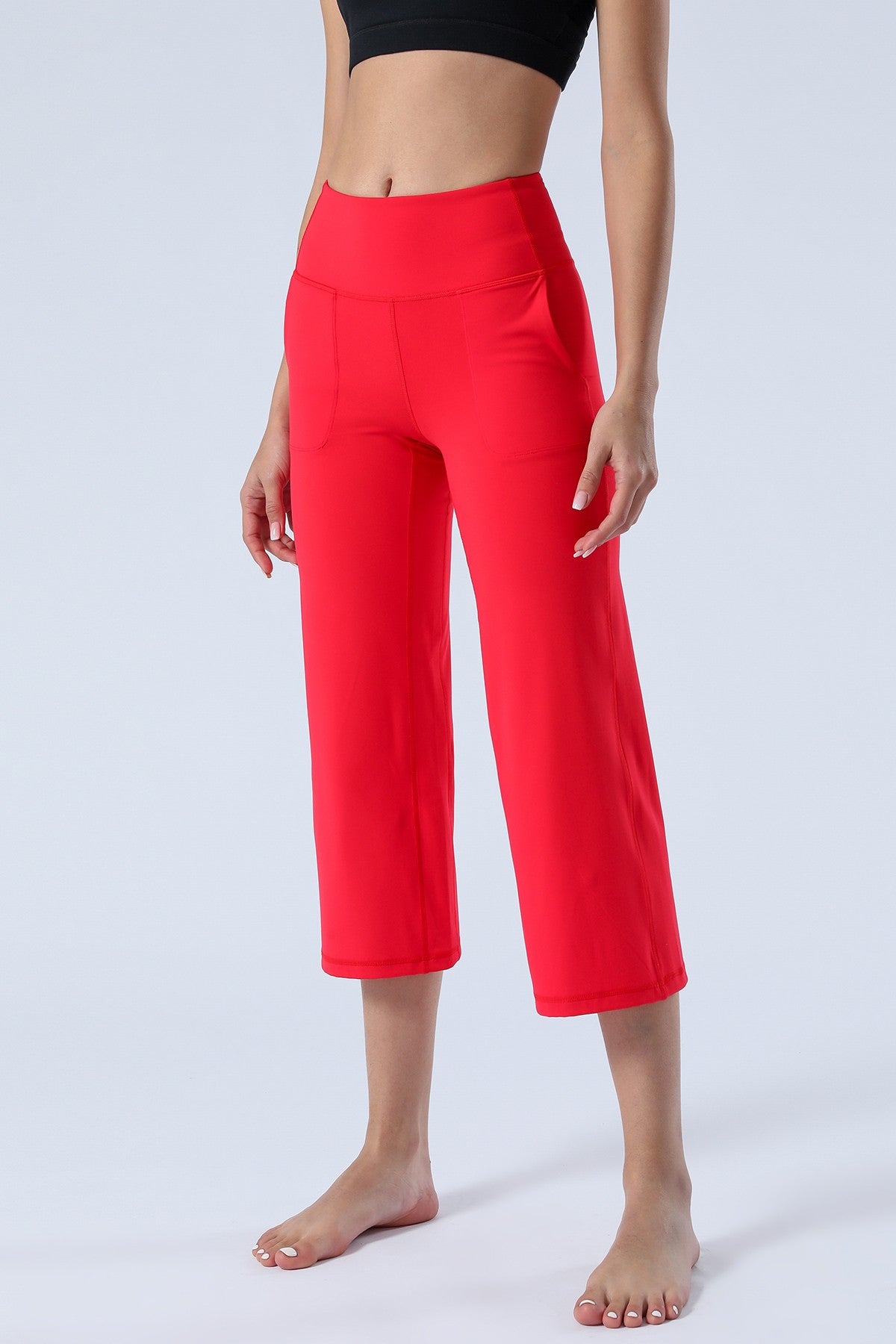 High-Rise Cropped Wide-Leg Pants