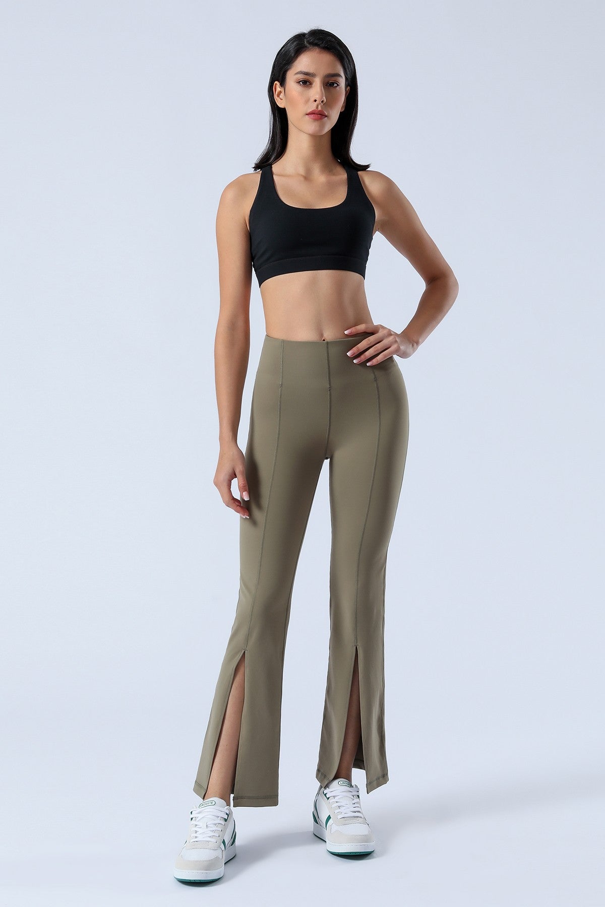 Split-Hem Flared Pants