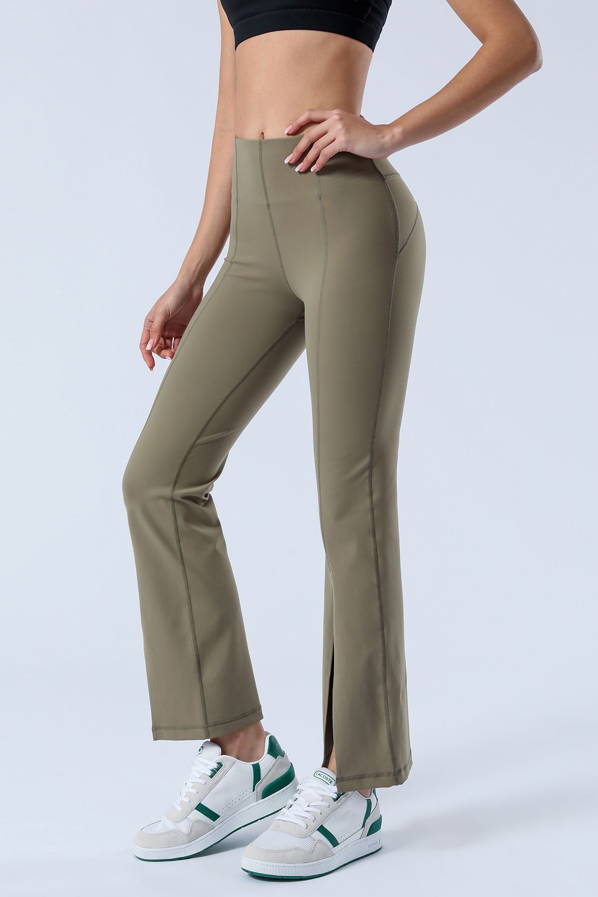 Split-Hem Flared Pants