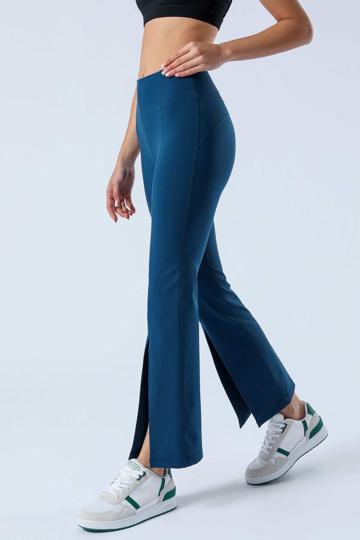 Split-Hem Flared Pants