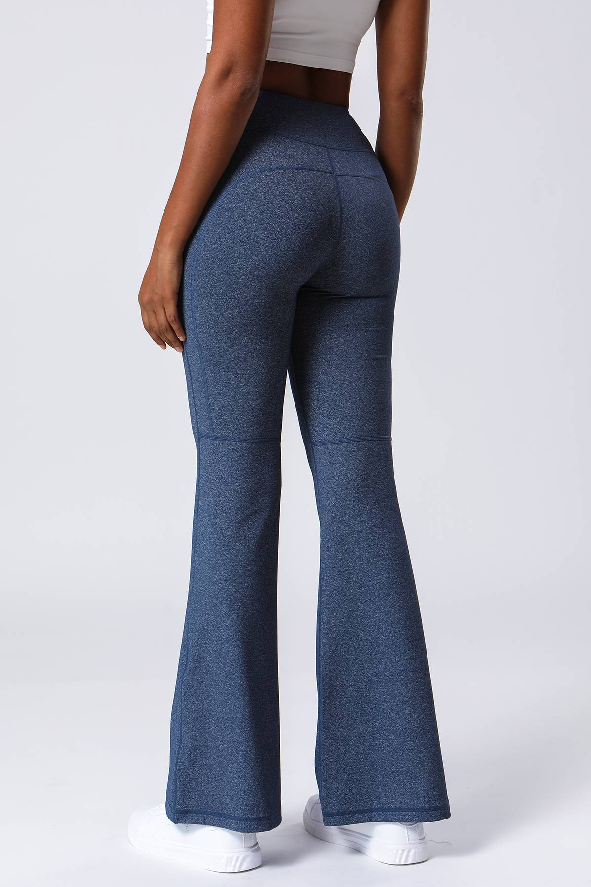 High Waist Flared Pants with Pockets - Stylish &amp; Functional Wear