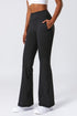 High Waist Flared Pants with Pockets - Stylish & Functional Wear