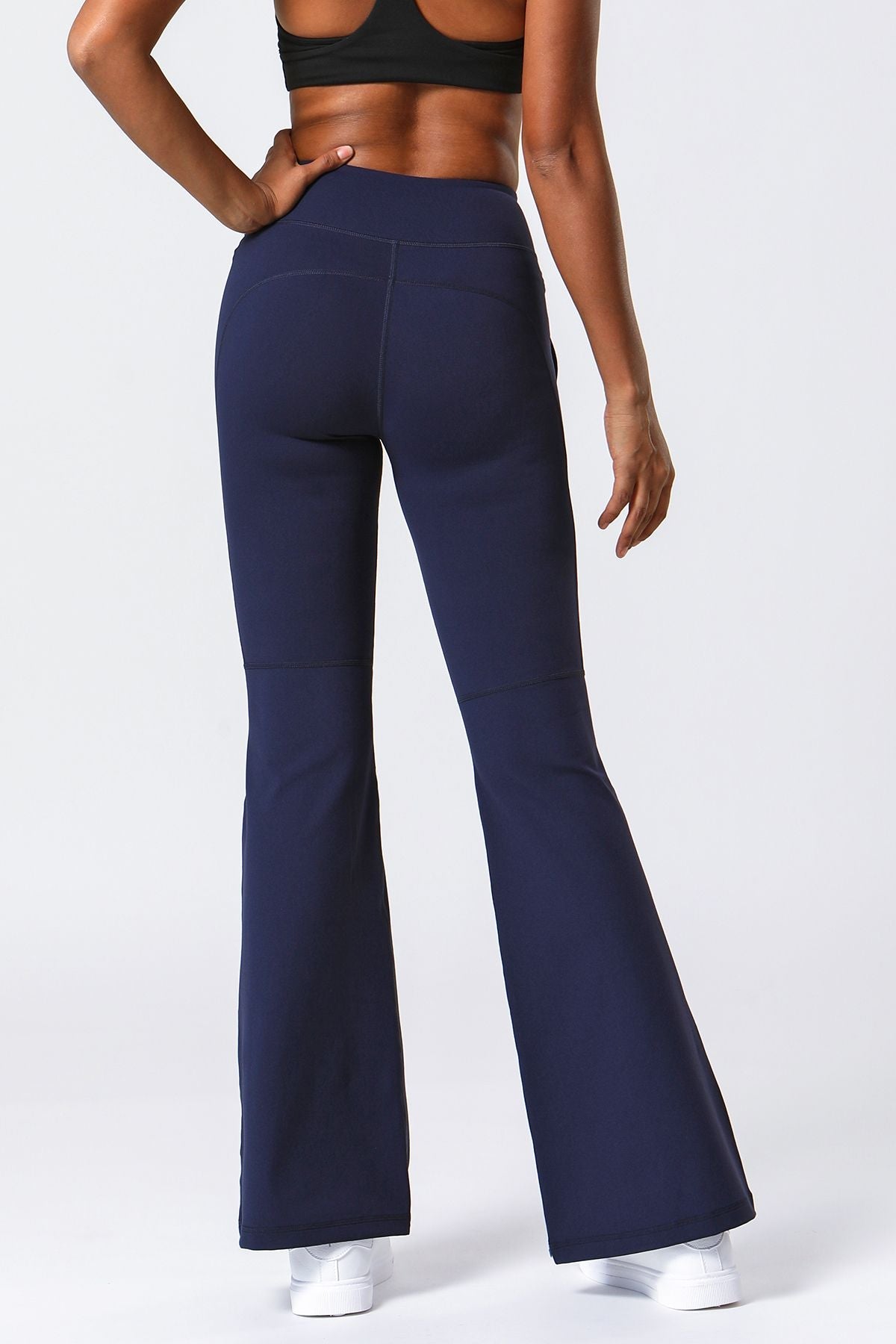 High Waist Flared Pants with Pockets - Stylish &amp; Functional Wear