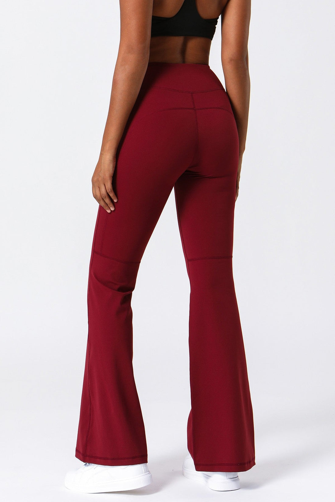 High Waist Flared Pants with Pockets - Stylish &amp; Functional Wear