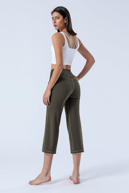 High-Rise Cropped Wide-Leg Pants