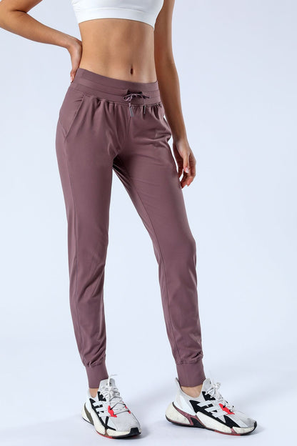 Tapered Joggers with Drawstring - Comfortable Athletic Style