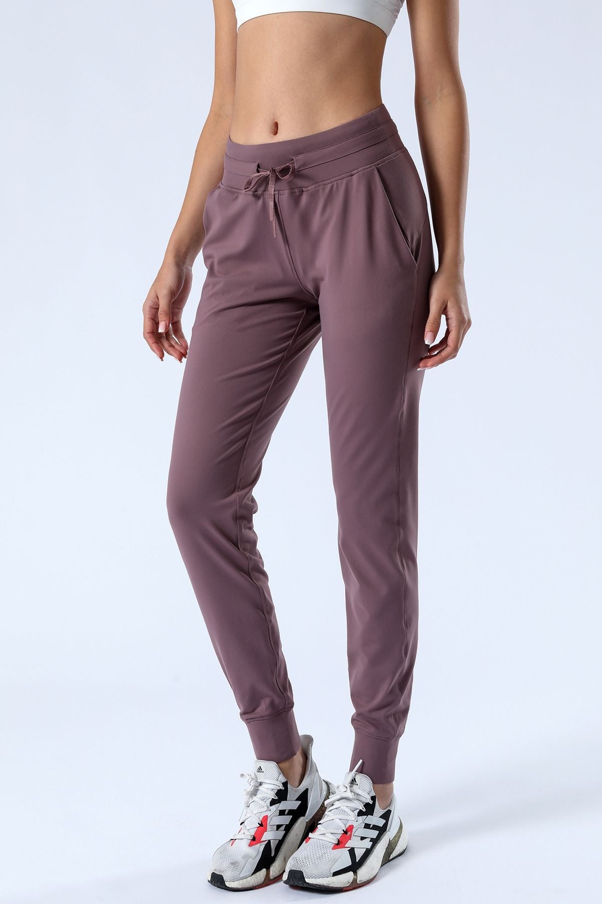 Tapered Joggers with Drawstring - Comfortable Athletic Style