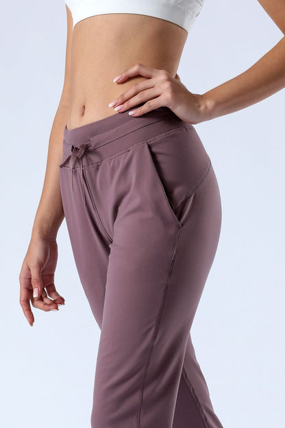 Tapered Joggers with Drawstring - Comfortable Athletic Style