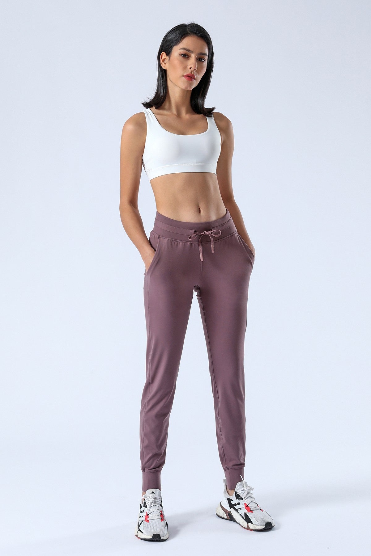 Tapered Joggers with Drawstring - Comfortable Athletic Style