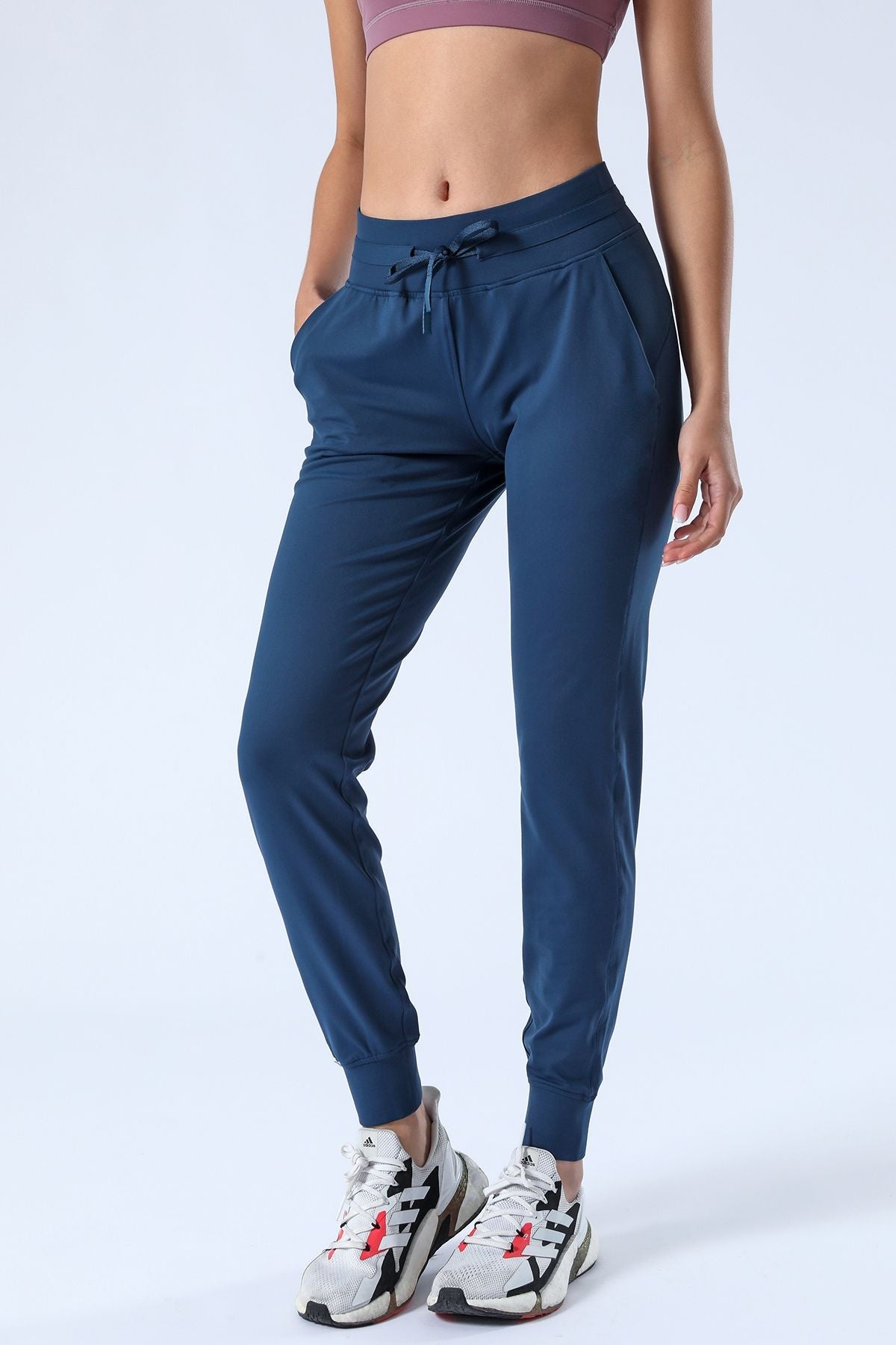 Tapered Joggers with Drawstring - Comfortable Athletic Style