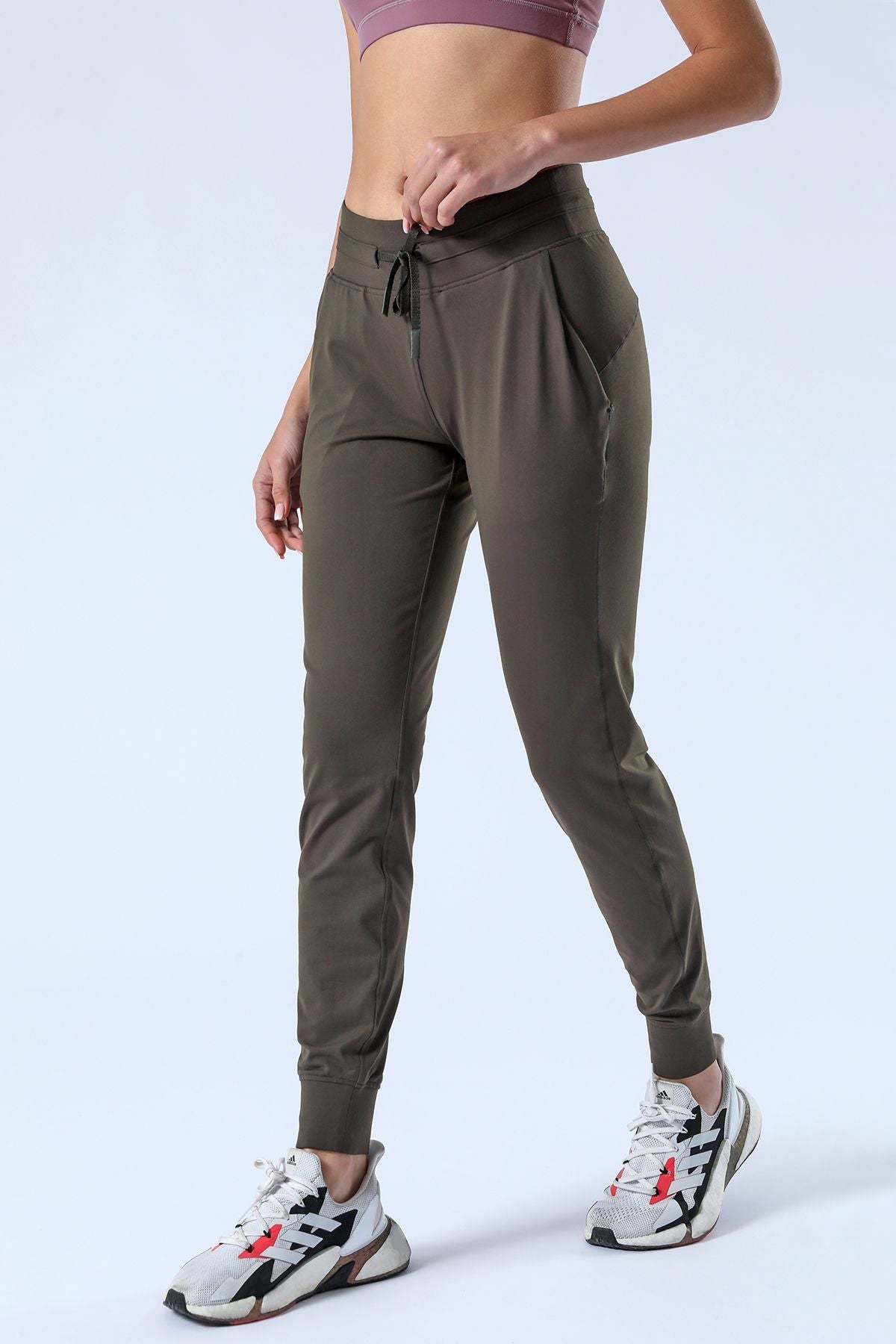 Tapered Joggers with Drawstring - Comfortable Athletic Style