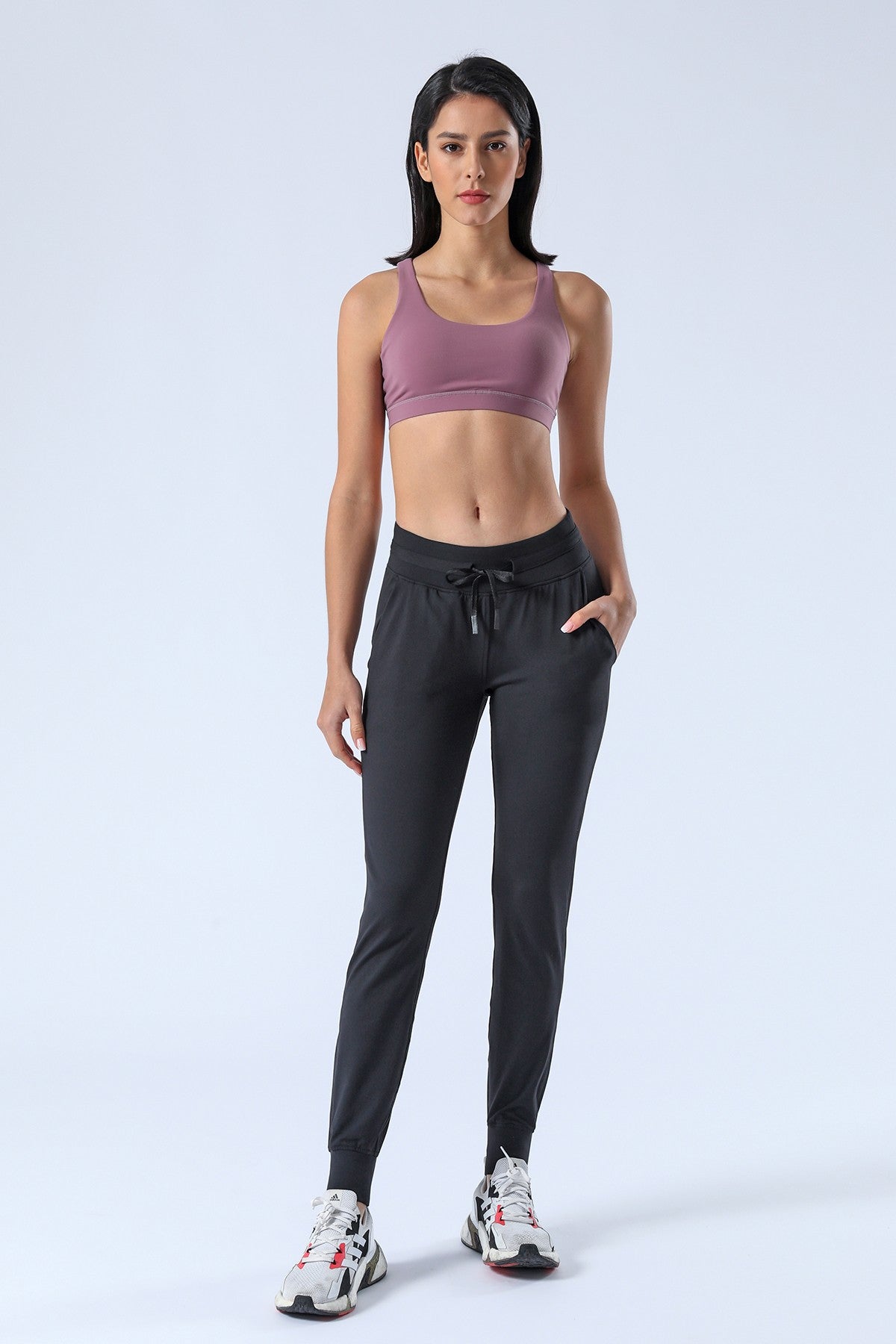 Tapered Joggers with Drawstring - Comfortable Athletic Style