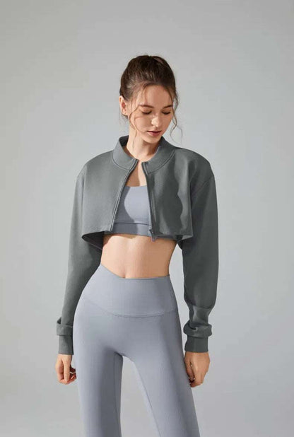 Short Loose Yoga Jacket | Comfortable &amp; Stylish for Your Practice