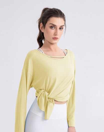 Long Sleeve Tops Loose Fit Yoga Shirts