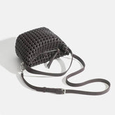 PU Handmade Woven Bucket shape Tote bag