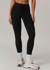 High Waist Drawstring Yoga Leggings