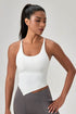 Asymmetrical Triangle Hem Sport Tank Top