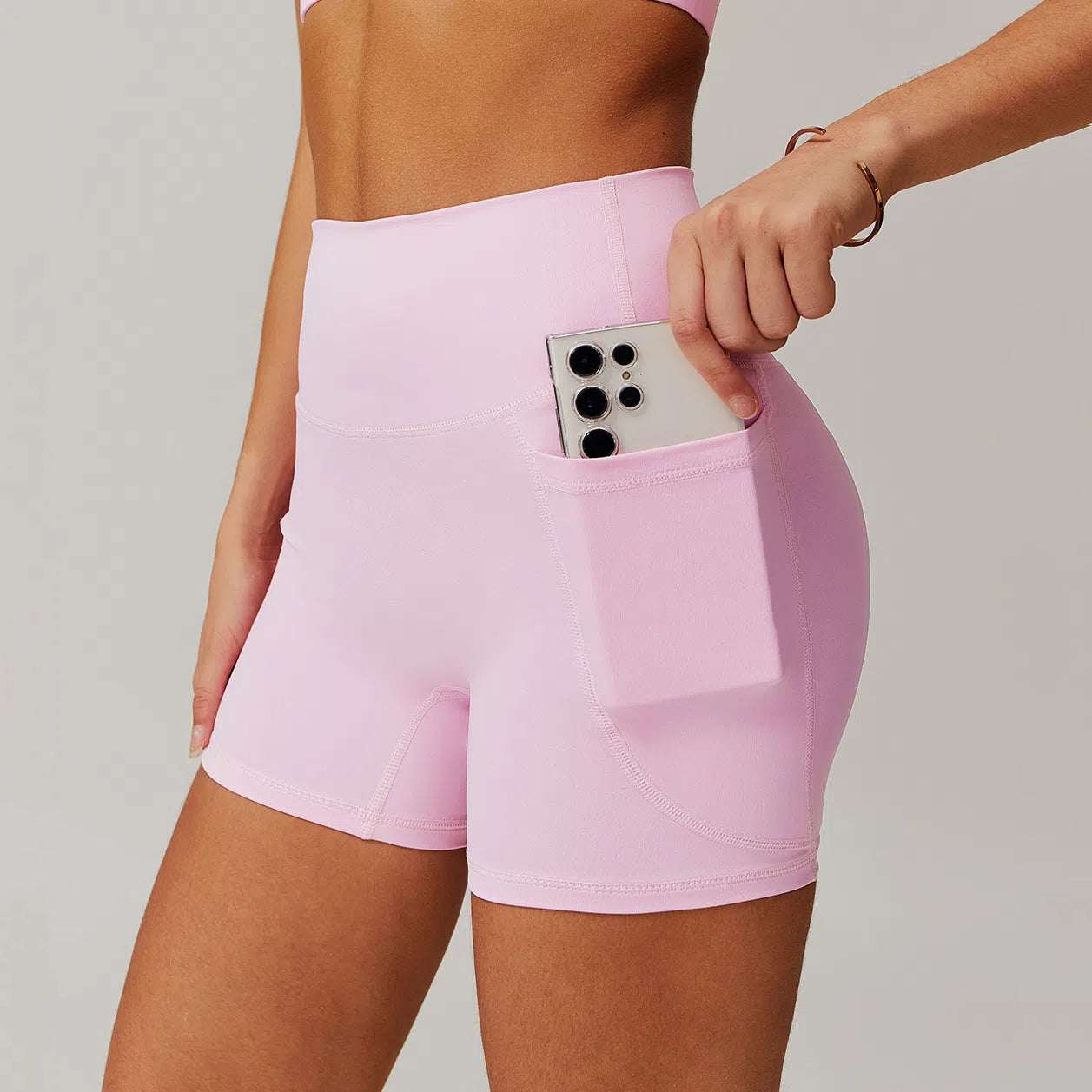 Solid High Waist Yoga Short | Versatile for Workouts, Sports, and More