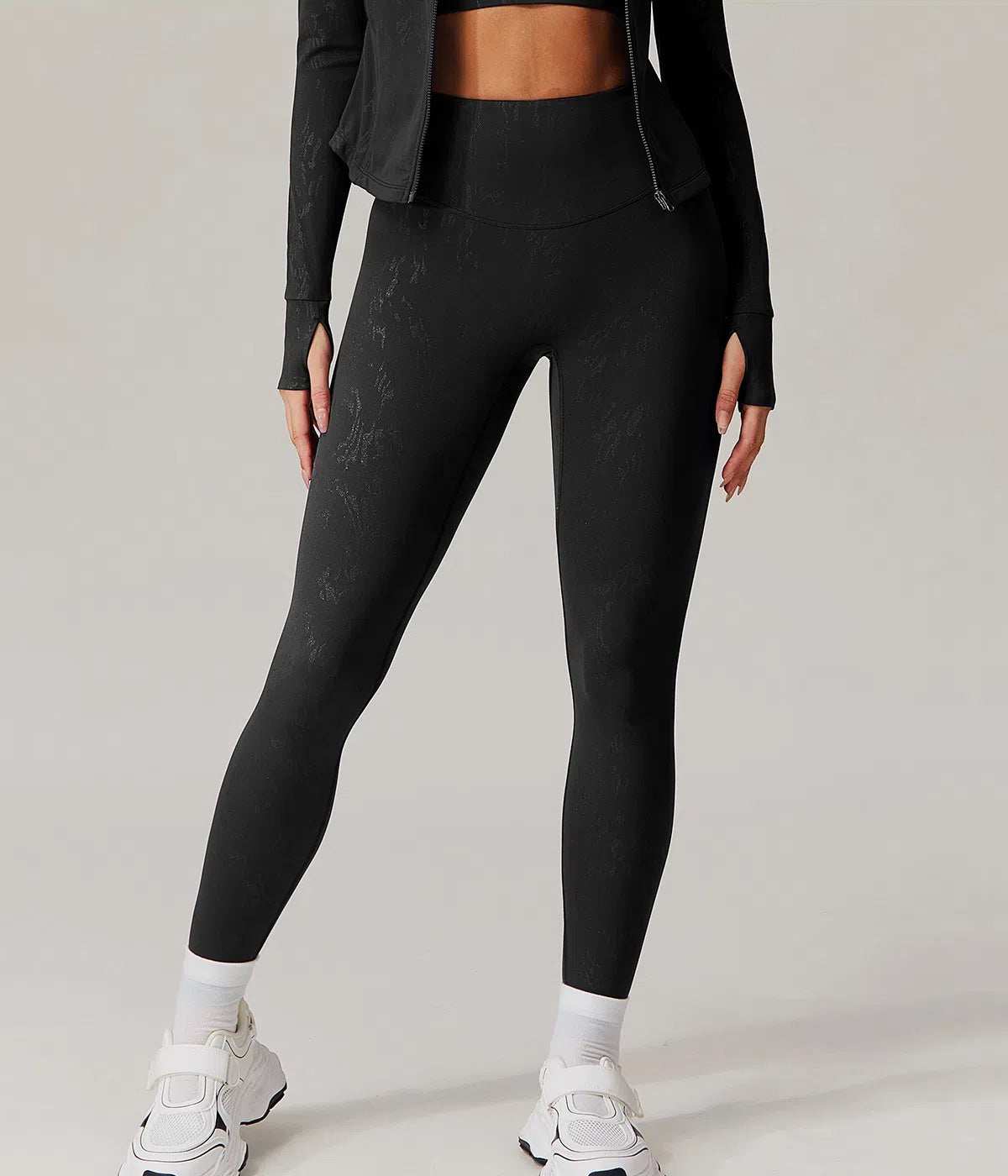 High Waist Yoga Leggings | Gold Blocking Pattern for a Bold Look