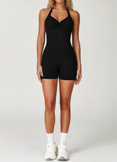 Active Romper Workout Jumpsuit with Pockets