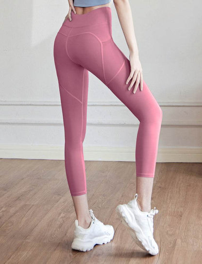 High Waisted Yoga Leggings with Mesh Pockets