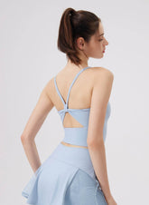 Bowknot Strappy Sports Tank Tops