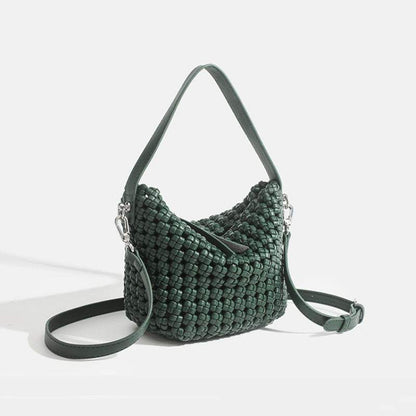 PU Handmade Woven Bucket Shape Tote Bag | Stylish &amp; Unique Design