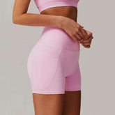 Solid High Waist Yoga Short