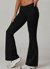 High Waisted Tummy Control Casual Flare Yoga Pants