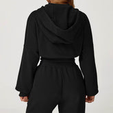 Long Sleeve Crop Sweatshirt Casual Hoodie