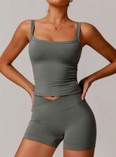 Square Neck Cami Top Sports Tank Top