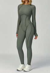 Long Sleeve Backless Yoga One Piece Jumpsuits
