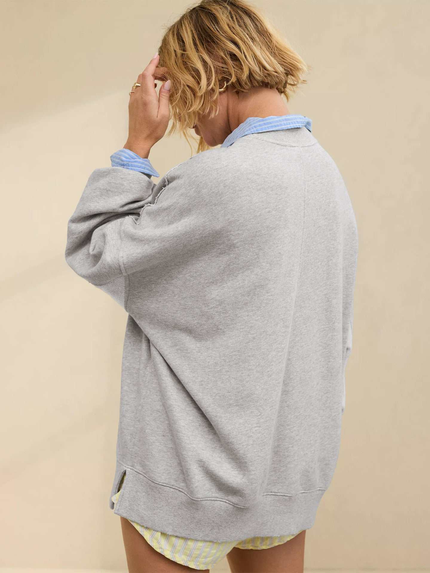 Long Sleeve Loose Crew Neck Sweatshirts | Relaxed Fit for Cozy Days