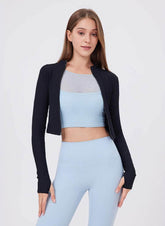 Standing Collar Zipper Yoga Jacket
