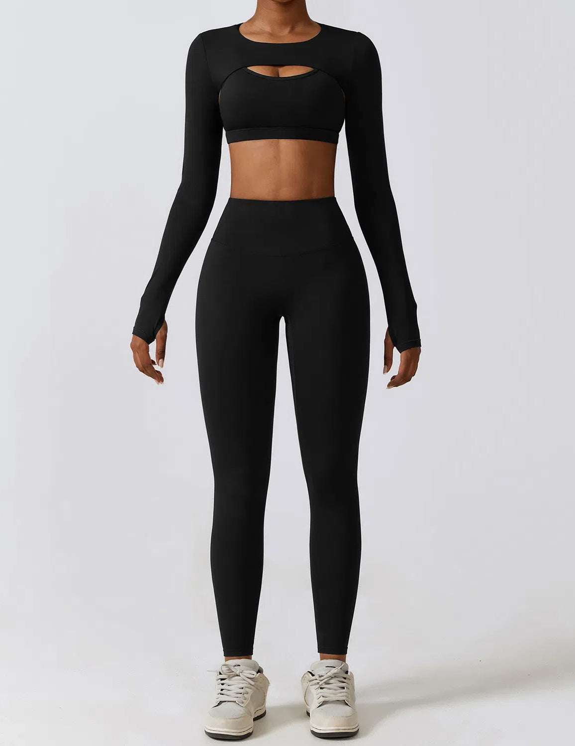 Gym Wear Set with Crop Top and Leggings | Trendy &amp; Functional Outfit