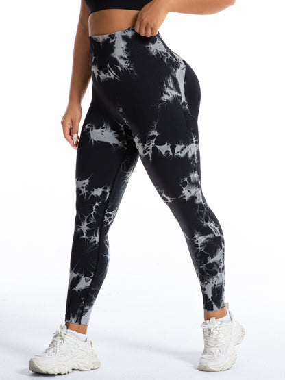 Plus Size High-Waisted Tie-Dye Yoga Pants