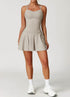 Double Straps Golf Athletic Dress with Shorts and Pockets