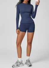 Sports Wear with Long Sleeve T-Shirt and Shorts